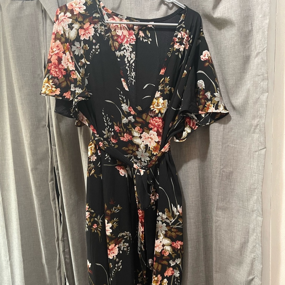 Low Cut Above Knee Dress